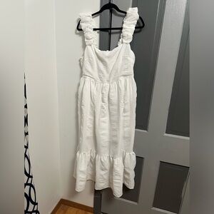 Lush White Casual Dress